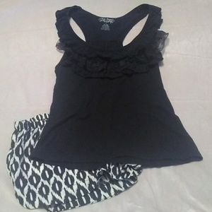 5 for $25.   Body Central ruffle tank top